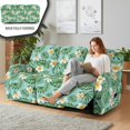 thumbnail image 4 of ZIATUBLES Tropical Leaf Egg Flower Recliner Covers for 3 Seater Reclining Sofa, Soft Fitted Furniture Protector for Pets Washable Stretch Recliner Chair Covers with Storage Pockets Set of 8, 4 of 9