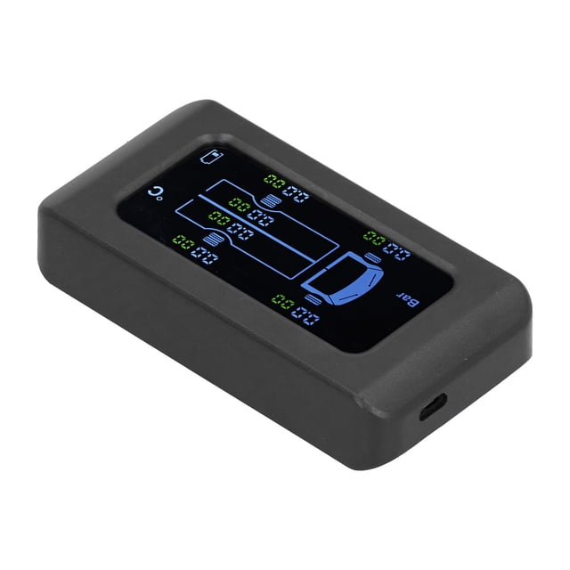 Monitor universal de presión de neumáticos Carga solar USB 0-8.5bar 122PSI Truck TPMS con 6 sensores externos