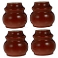 thumbnail image 4 of PTOOTP Set of 4 Brown Wood Furniture Legs for Sofa Couch Replacement, Elegant and Support, 4 of 8