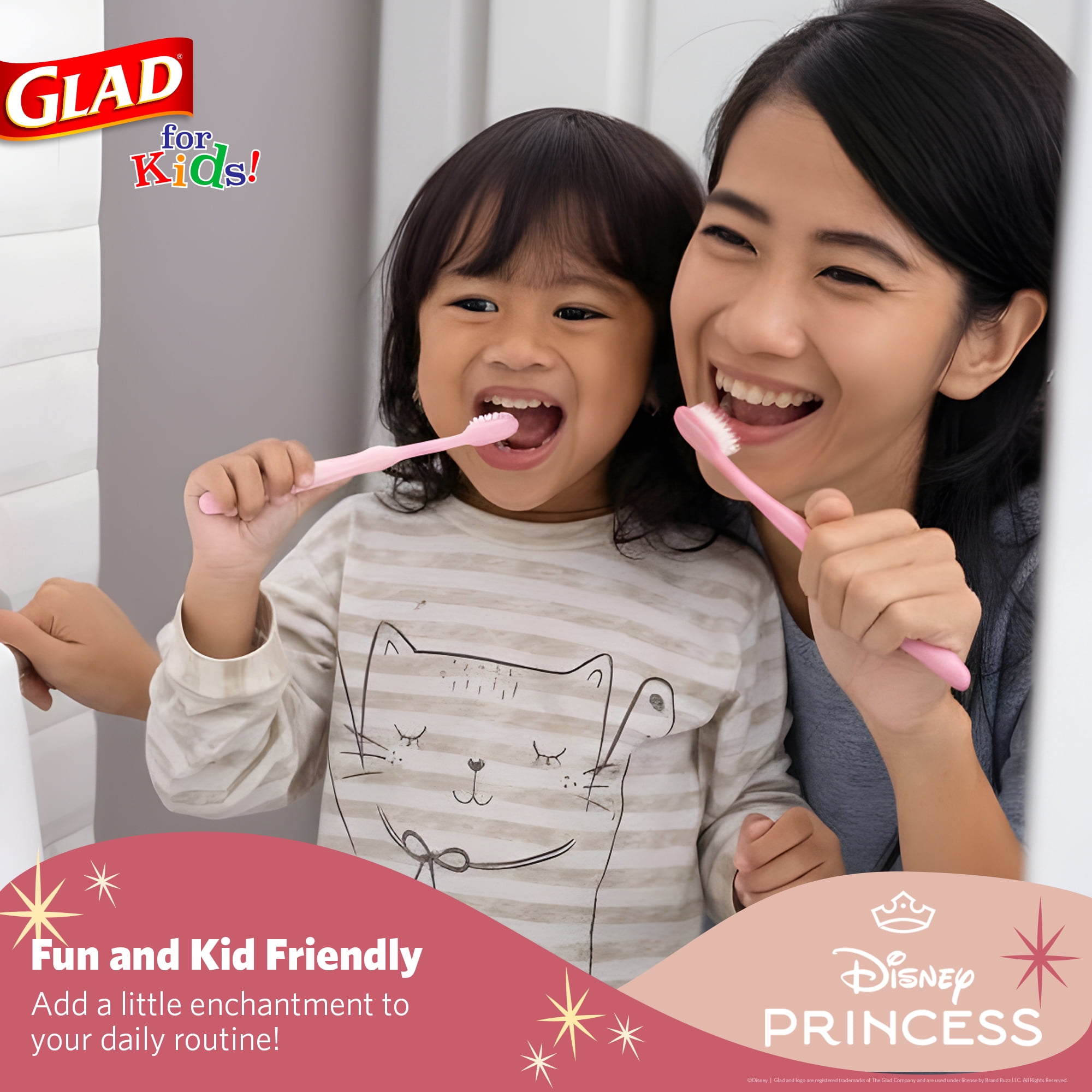 Glad For Kids Disney Princess 3oz Mini Bath Cups 100ct