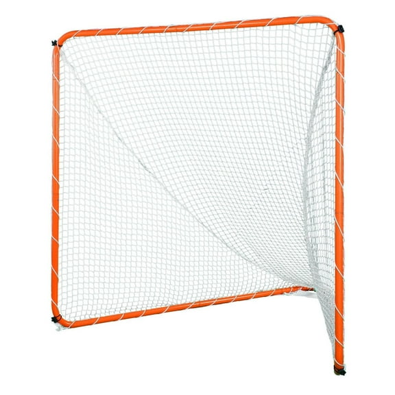 Lacrosse Goal 6x6 FT, Lacrosse Net Steel Frame, Portable Lacrosse Goal with Carry Bag, Quick Setup, Youth Adult Lacrosse Training Equipment, Orange