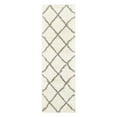 thumbnail image 3 of Oriental Weavers Henderson Shag Area Rug 090W9 Ivory Diamonds Diagonals 3' 10" x 5' 5" Rectangle, 3 of 5