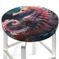 thumbnail image 3 of Balery Ocean Seahorse Fundas de asiento para taburete de bar redondo de tela de terciopelo ajustables que protegen de arañazos y manchas para sillas de 14 a 17 pulgadas.-12 inch, 3 of 7