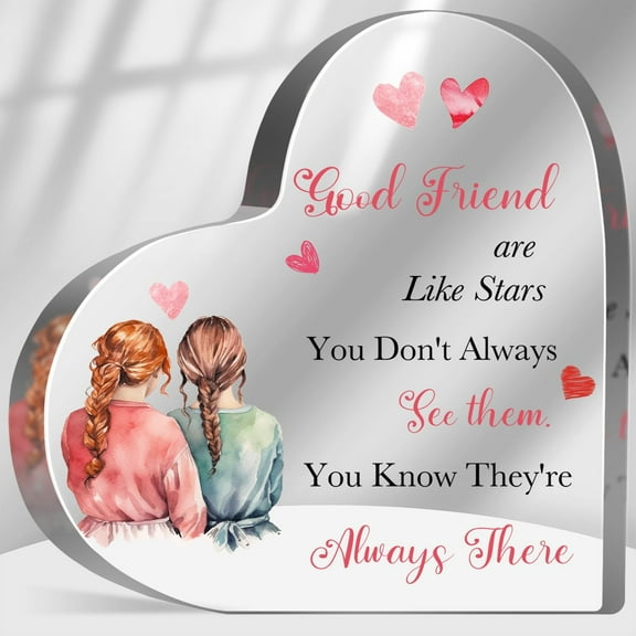 Gifts for Friends Female Friendship Keepsake Acrylic for Sister Good Friends Like Stars Sign Best Sister Ever Gifts Besties Birthday Gift Desk Decorations