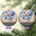 thumbnail image 2 of Poodle Proud Dad Happy Father's Day Ceramic Round Ornament Poodles Dog Lover Gifts Idea Home Tree Decor - 02008, 2 of 5