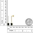 thumbnail image 6 of Gem Stone King 14K Yellow Gold Black Onyx and Lab Grown Diamond Dangle Earrings for Women | 3.63 Cttw | Gemstone December Birthstone | Octagon 8X6MM, 6 of 6