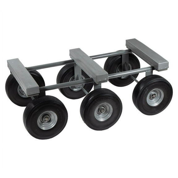 40" x 22" 6 Wheel All Terrain Dolly 1,200 lbs WLL - Heavy Duty Rubber Cap & Hardwood Furniture Moving Dolly w/ 10" Casters