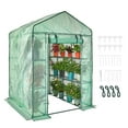 thumbnail image 6 of KFFKFF Portable Walk-in Greenhouse Green House with Shelves 4.6 x 4.6 x 6.6 ft, 6 of 9