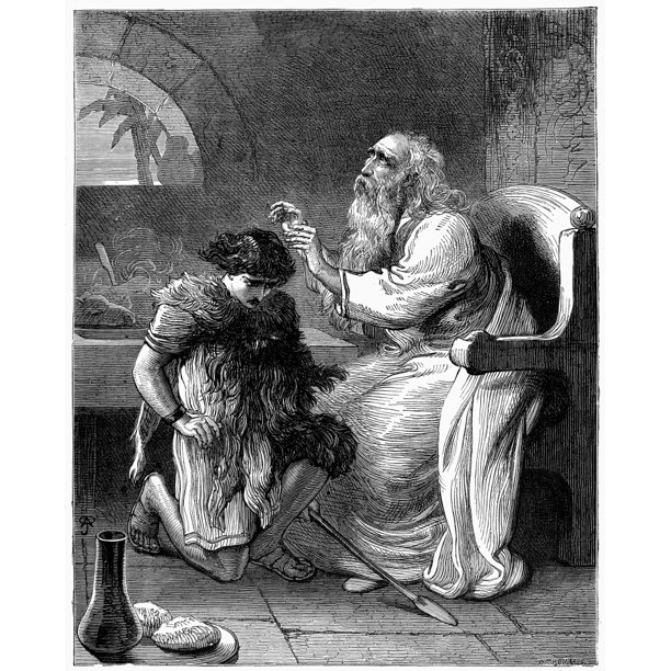 Isaac Blesses Jacob Nthe Blind Isaac Mistakenly Blesses Jacob Believing ...