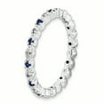 thumbnail image 3 of Sterling Silver Cr. Sapphire & Diamond Ring, 3 of 8