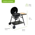 thumbnail image 2 of Asador de carbón 22 pulgadas, 58 cm con mesa lateral auxiliar y ruedas transportadoras AVERA AC55MML, 2 of 8