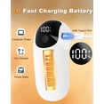 thumbnail image 6 of Homtronics Electric Fabric Shaver Lint Remover, 1200mAh Rechargeable Lint Sweater Shaver with 6 Leaf Blades, 3 Speeds, LED Display, Safety Lock for Clothing Furniture Pilling, White, 6 of 8