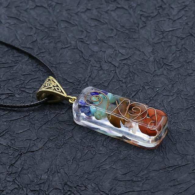Generador Acumulador De Energía Orgonita Collar De Chakra Hexagonal Collar De Orgón A