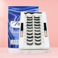 thumbnail image 5 of Reusable Magnetic Eyelashes And 2Tubes Magnetic Eyeliner Kit 5pcs 3D With Tweezers Inside Magnetic Eyeliner Kit, 5 of 5