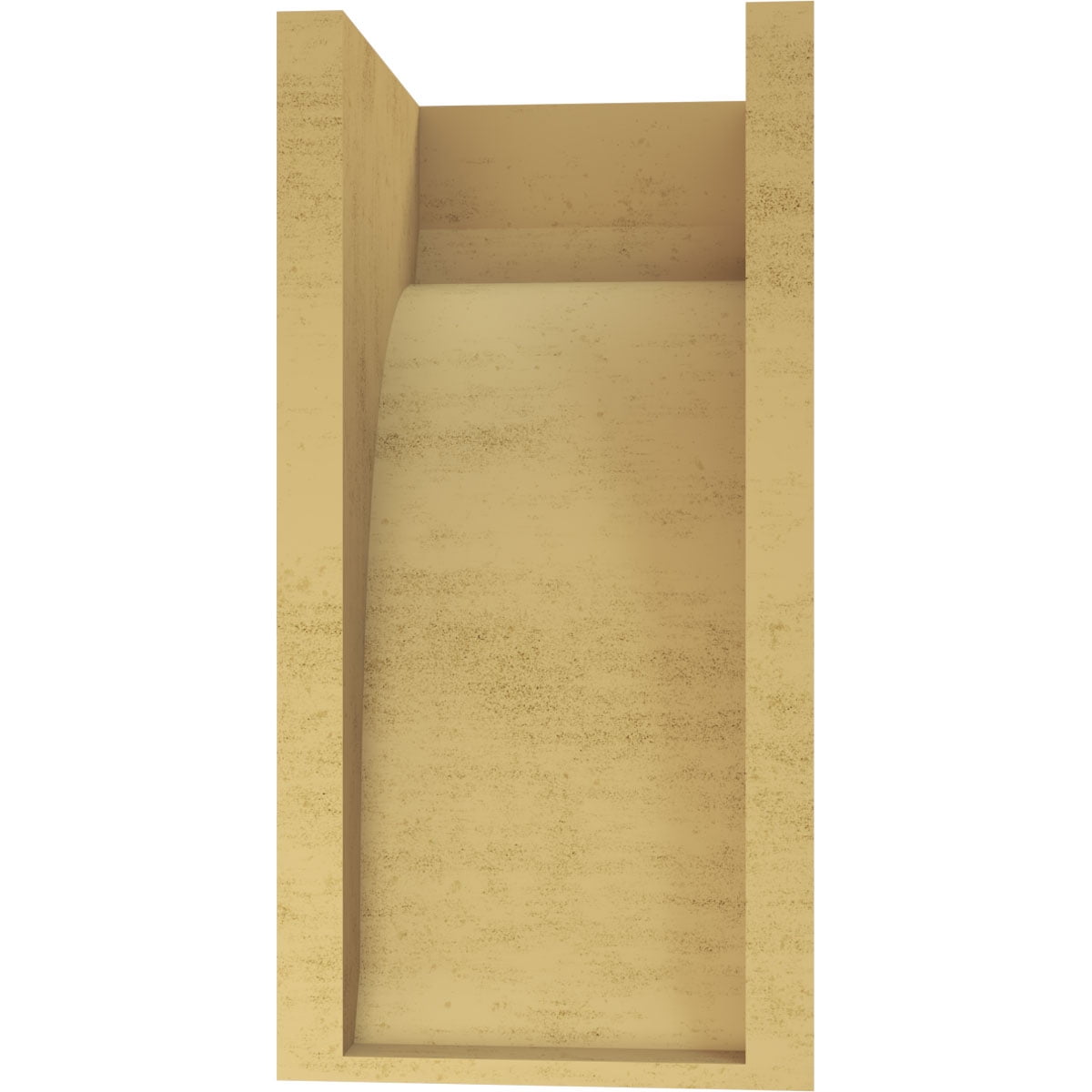 8"W x 8"D x 16"H Wide Legacy Rough Cedar Woodgrain TimberThane Corbel, Primed Tan