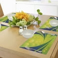 thumbnail image 4 of Ambesonne Brazil Place Mats Set of 4, Geometric Green Blue Art, Standard Size, Pale Green and Dark Blue, 4 of 6