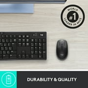Logitech Wireless Mouse M190 - Full Size Ambidextrous Curve Design, 18-Month Battery with Power Saving Mode, Charcoal