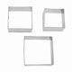 thumbnail image 2 of 3-Piece Stainless Steel Square Cutter for Baking, DIY Fondant and Pastry Tool, Cookie and Biscuit Mold, 2 of 2
