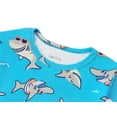 thumbnail image 2 of Beezizac Toddler & Little Boys Pajamas Blue Sharks 2-Piece Soft Snug-fit Long Sleeve PJ Set Kid Sleepwear Size 10, 2 of 7