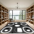 thumbnail image 2 of ODIKA 5'x7' Machine Washable Non-Slip Area Rug, Geometric Gray High Traffic Rug, Gray, 1023629, 2 of 7