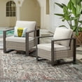 thumbnail image 4 of Meetleisure 2-Piece Outdoor Rattan Dining Chairs with Removable Cushions, Beige, 4 of 9