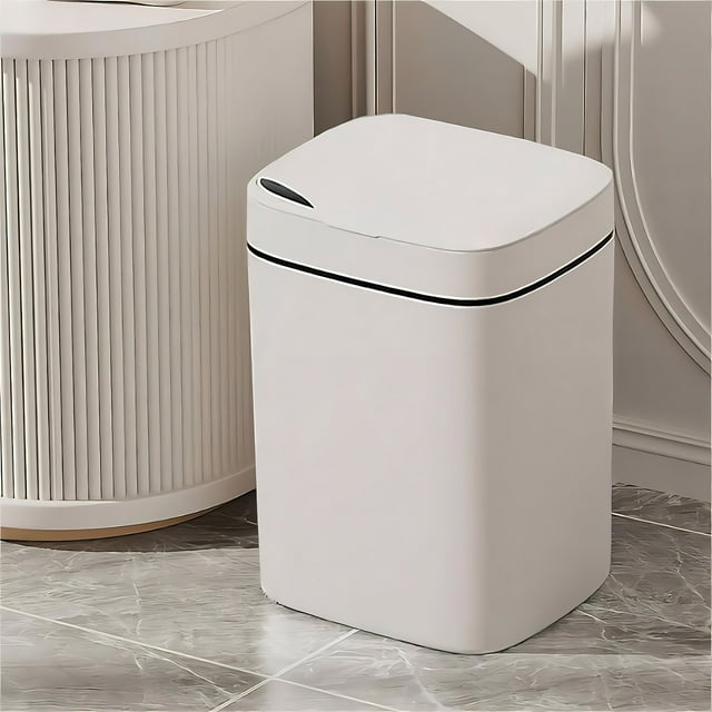 Meitianfacai Poubelle de Salle de Bain Intelligente Sans Contact 2,6 Gallons Poubelle Automatique à Capteur de Mouvement avec Couvercle Électrique Étanche Étroite Petite Poubelle
