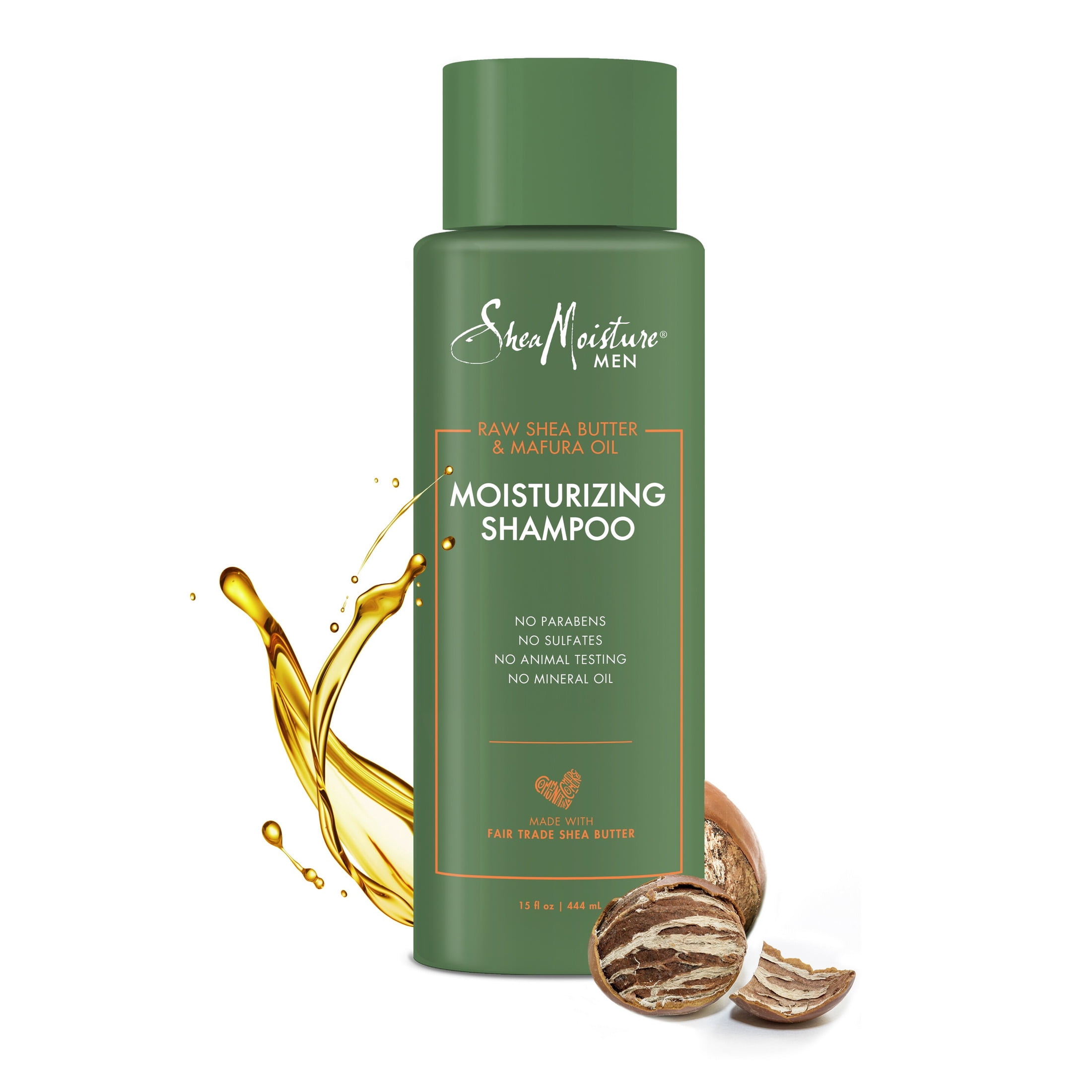 SheaMoisture Moisturizing Shampoo For Dry Hair Raw Shea Butter And Mafura Oil Sulfate Free Hydrating Shampoo ,15 oz