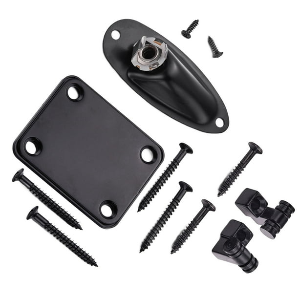Juego de Retenedores de árbol de Cuerdas de Guitarra Placa de Zócalo de Guitarra Placa de Cuello Retenedor de Rodillo de Cuerda con Tornillos para Reemplazo de Guitarra ANGGREK Otros