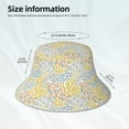 thumbnail image 2 of Kll Boho Bucket Hat for Women Men Packable Travel Beach Sun Hat Outdoor Rave Accessories Reflective Fisherman Cap, 2 of 6