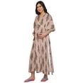 thumbnail image 2 of Moomaya Women Cotton Maternity Kimono Kaftan Long Maxi Dress Clothing, 2 of 5