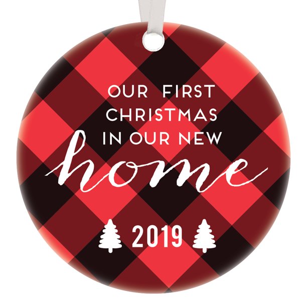 First Christmas New Homeowners Ornament Festive Plaid 2019 Holiday Tree