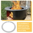 thumbnail image 3 of WASHWEPE Woodstove Accessory Burning Stove Rings Iron Silver 1Pcs Prevent Damage Barbecue, 3 of 8