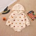 thumbnail image 4 of Douhoow 0-24M Baby Girl Boy Halloween Pumpkin Romper Hooded Long Sleeve Snaps Jumpsuit, 4 of 9