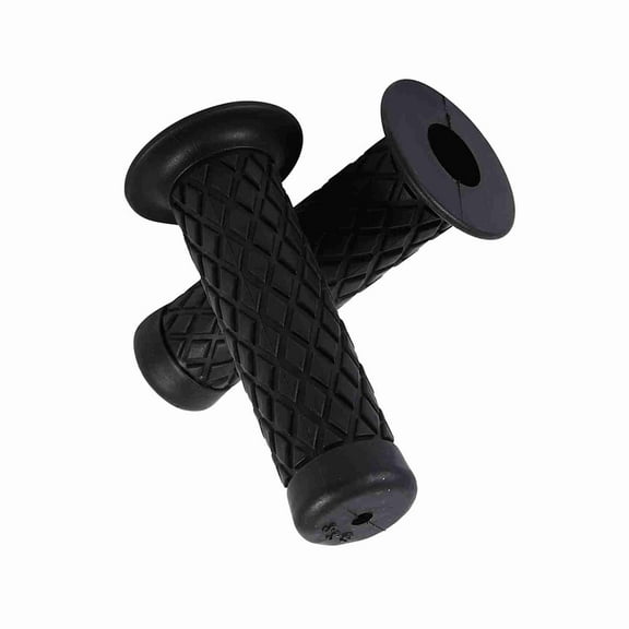 22mm 7/8" Universal Vintage Soft Rubber Handle Bar Hand Grips For Motorcycle Dirt Bike Black