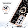 thumbnail image 4 of Funda para Samsung Galaxy S21 Ultra 5G con galvanoplastia de doble cara IMD y soporte para anillo (sonrisa), 4 of 5