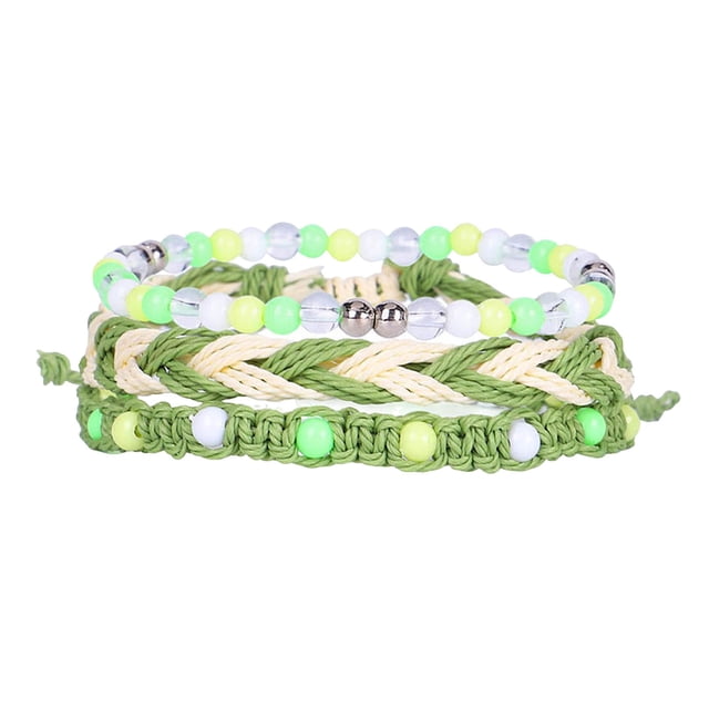 LYMAYTER Healing Bracelet 3 Pcs/Set Woven Bracelet Set - Spiritual Protection, Beaded