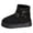 Black, variant on Rokment Womens Platform Winter Snow Boots Cold Weather Thicken Fleece Lined Fashion Casual Suede Buckles Thick Flatform Mid Calf Dress Short Booties
