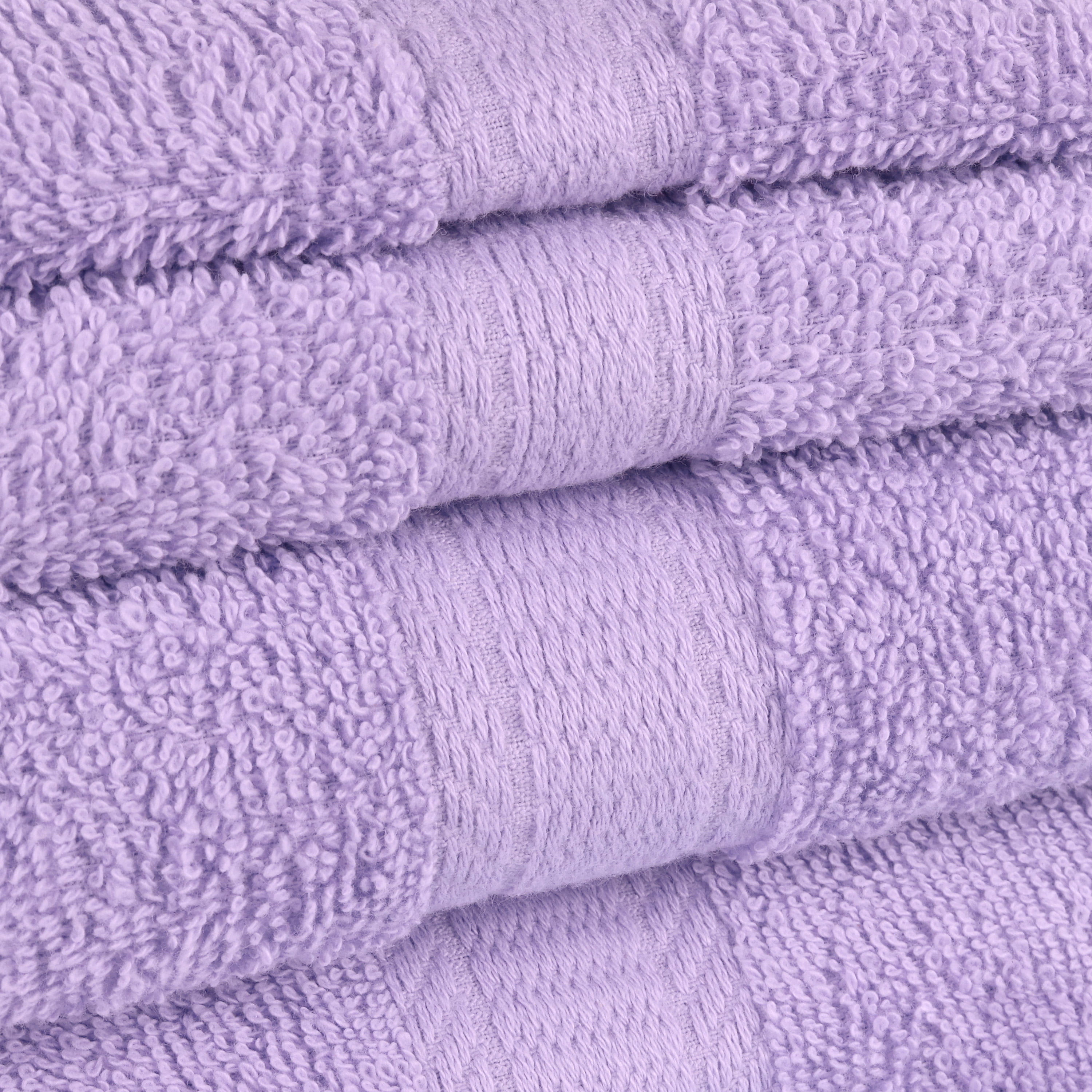 Mainstays 18 Piece 100% Cotton Towel Set, 4 Bath , 4 Hand and 10 Washcloths, Super Soft and Highly Absorbent Basic Solid Towel Set for Bathroom, Hotels, Spa and Gym – Lavender