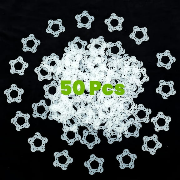 LQQBOX 50Pcs Balloon Clips, White Balloon Rings for Arch, Balloon Accessories for Decorating Connector, Birthday Wedding Shower Parties Decorations