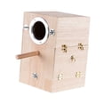 thumbnail image 1 of Caja de cría de loros para mascotas, caja de anidación de periquitos, casa de pájaros, jaula de madera para pájaros pequeños y medianos, , peri Colgando a la derecha Salvador Pajarera de cría, 1 of 9
