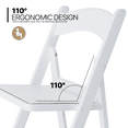 thumbnail image 5 of MoNiBloom 4 Pieces Portable Folding Chair, Commercial Padded Seat, for Events Dining Wedding Party Picnic, White, 5 of 10