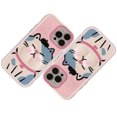 thumbnail image 3 of Phone Case Cute Little Fat Cat Mobile Phone Full Covered Protective Pinched Cover Compatible for15 14 13 Pro Max 12 11, 3 of 8