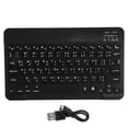 thumbnail image 2 of Keyboard, RGB Backlight Portable 10in Fast Typing Non-slip Keyboard Panel Computer Keyboard  For Tablets For Smartphones For Laptops Black, 2 of 8