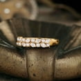 thumbnail image 2 of vylahjewellery Classic Wedding Bridal Ring Pearl & Marquise Diamond Wedding Band Ring 10K Vermeil Yellow Gold Stackable Anniversary Promise Jewelry Gift for Women, 2 of 6