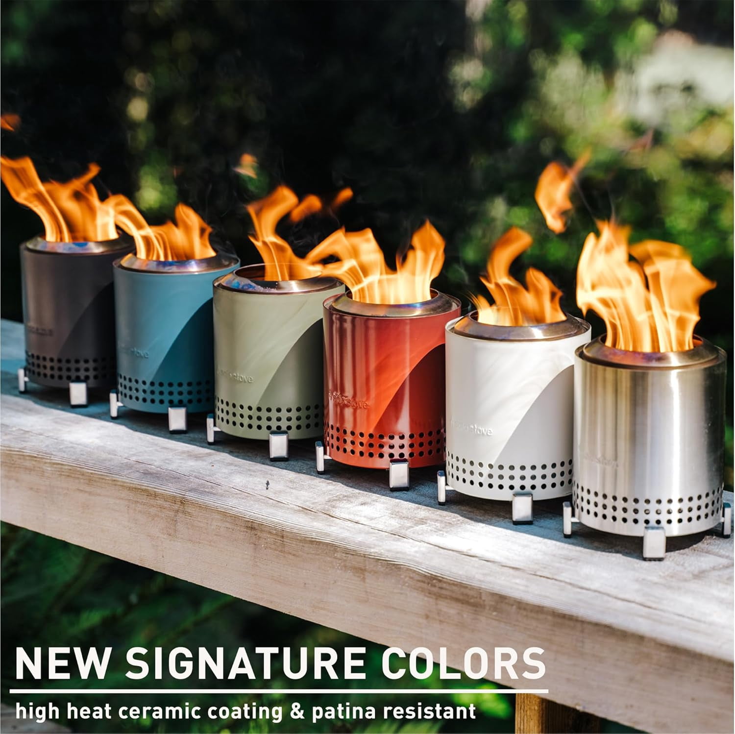Solo Stove Mesa, 5.1 Inch Tabletop Fire Pit with Stand - Smokeless, Stainless Steel Fire Pit for Camping, Outdoor & Patio- Wood Burning or Pellet Fueled Portable Bonfire, 1.4lbs, Bronze