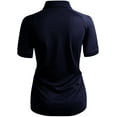 thumbnail image 3 of CLOVERY Women's Activewear Half Zip-Up Short Sleeve Polo Shirts with Chest Pocket (S-3XL), 3 of 5