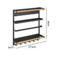 thumbnail image 2 of Effortless Bamboo Magnetic Organizer, An Elegant And Functional Choice For Your Refrigerator Black Kitchen, Showcasing Space-saving Foldable Shelves And Moisture-proof Design, 2 of 5