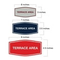 thumbnail image 2 of Signs ByLITA Fancy Terrace Area Sign (Navy Blue / White) - Medium, 2 of 5
