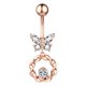 thumbnail image 2 of Mariposa colgante ombligo anillo piercing ombligo anillos para mujer joyería Jinwen anillo en el ombligo, 2 of 8
