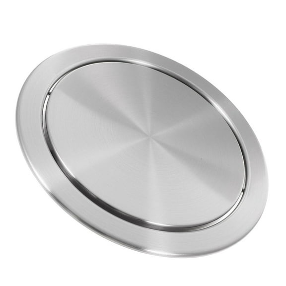 HONMEET Stainless Steel Trash Can Cover for Kitchen and Bathroom, Home Use Garbage Can Lid